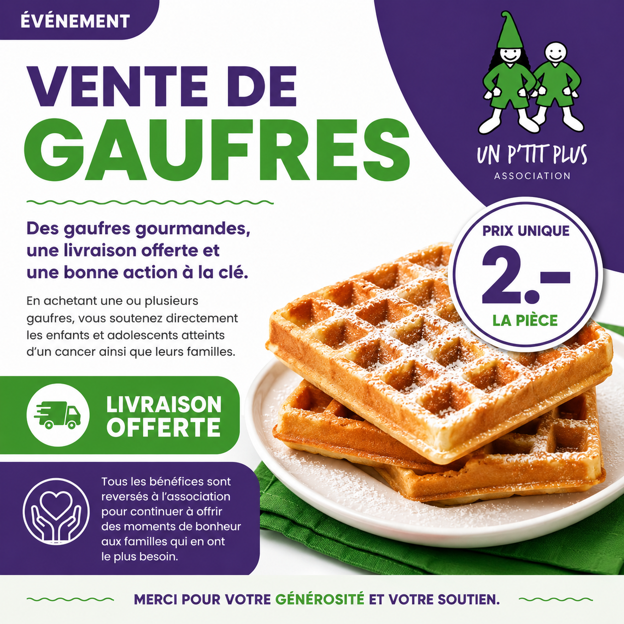 Vente de gaufres